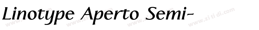 Linotype Aperto Semi字体转换